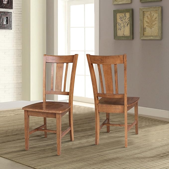 IC INTERNATIONAL CONCEPTS Set of Two San Remo SplatBack Dining Chairs, - Image 2