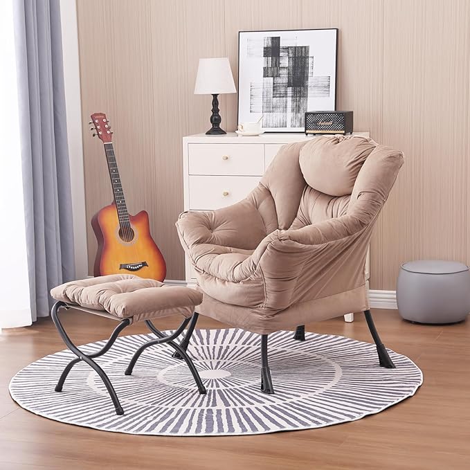 Lazy Chair and Ottoman, Large Accent Lounge Chair - Image 7
