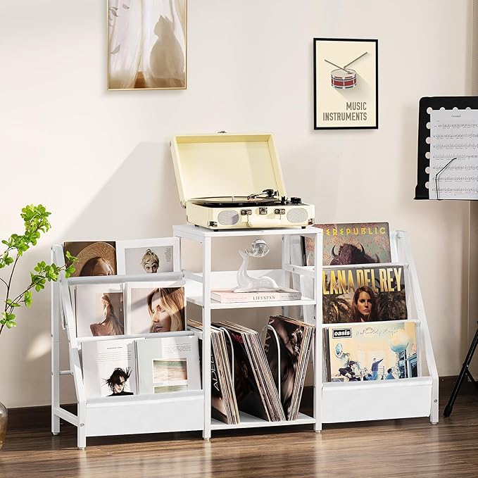 LELELINKY Record Player Table, Turntable Shelf - Image 2