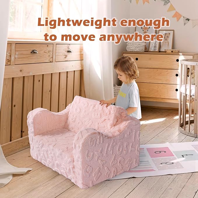 Kids Couch, 2-in-1 Convertible Kids Chair to Lounger Bed, Kids Sofa - Image 5