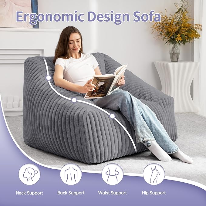 HABUTWAY Bean Bag Chair, Giant Bean Bag Chairs - Image 6