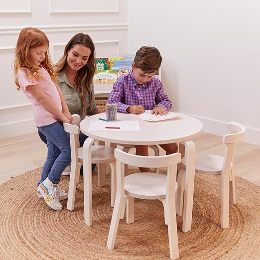 ECR4Kids Bentwood Round Table and Curved Back Chair Set, Kids Furniture - Image 10