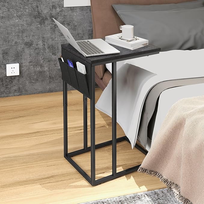 C Shaped End Table Set of 2, Side Table - Image 5