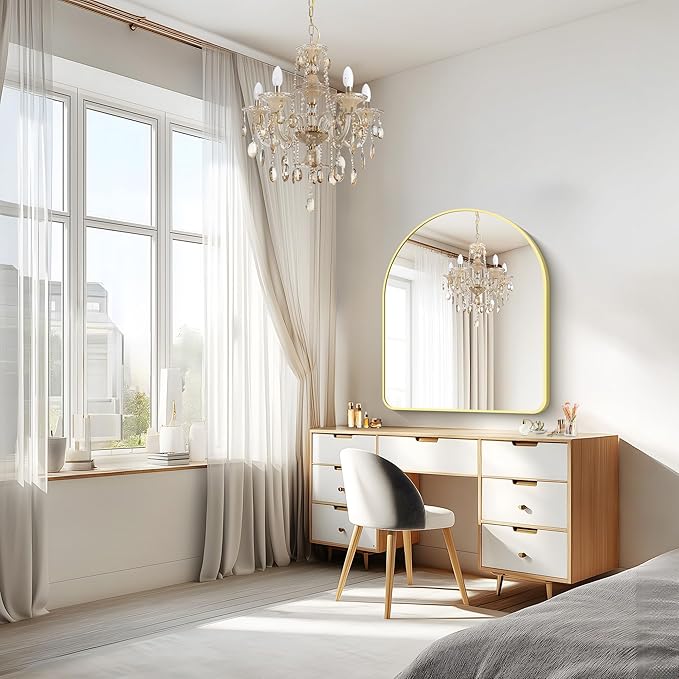 FORBATH Arched Bathroom Mirror 30x36 Inch, Arch Wall Mirror - Image 2