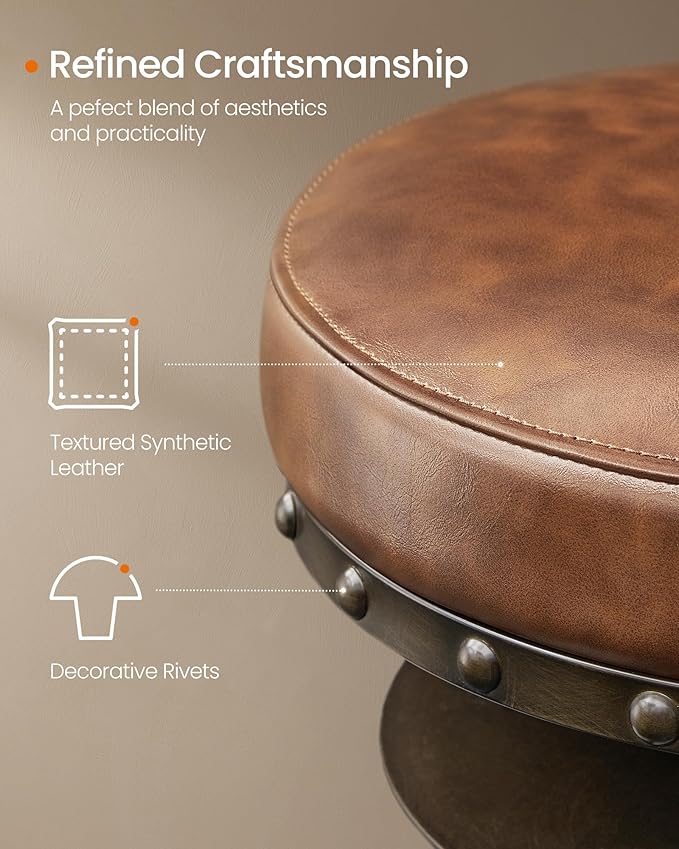 SONGMICS HOME Bar Stools, Steampunk Counter Stool - Image 4