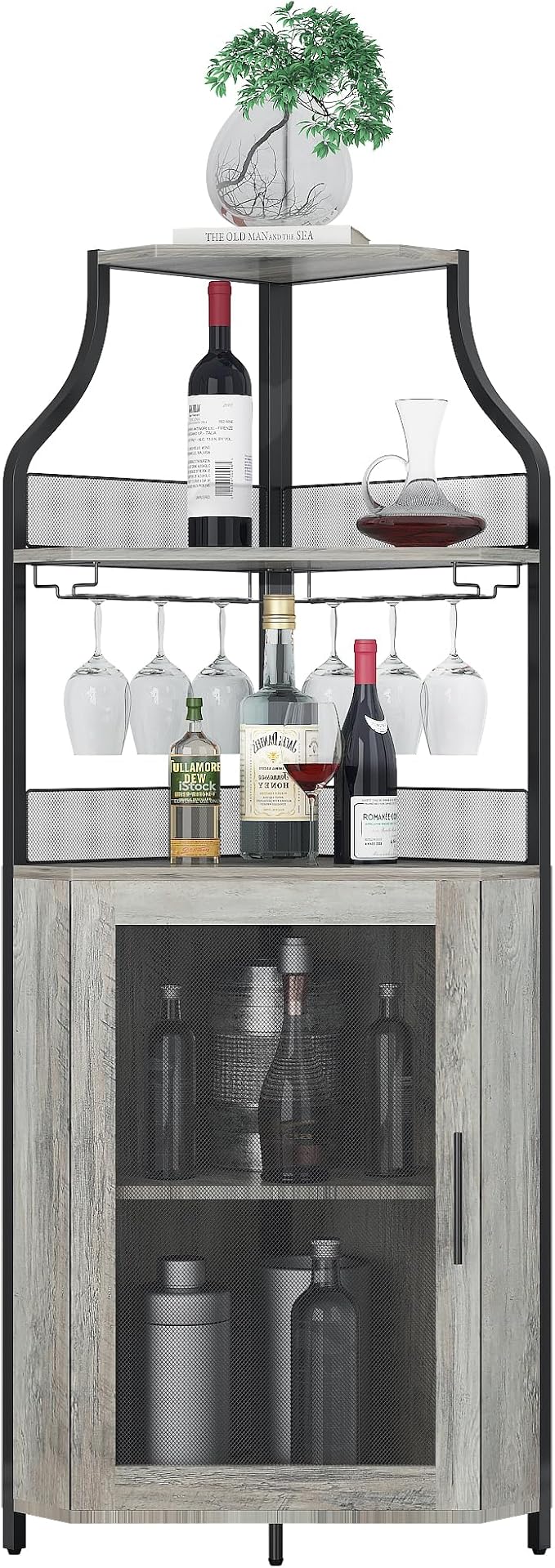 GarveeHome Corner Wine Cabinet - Image 4