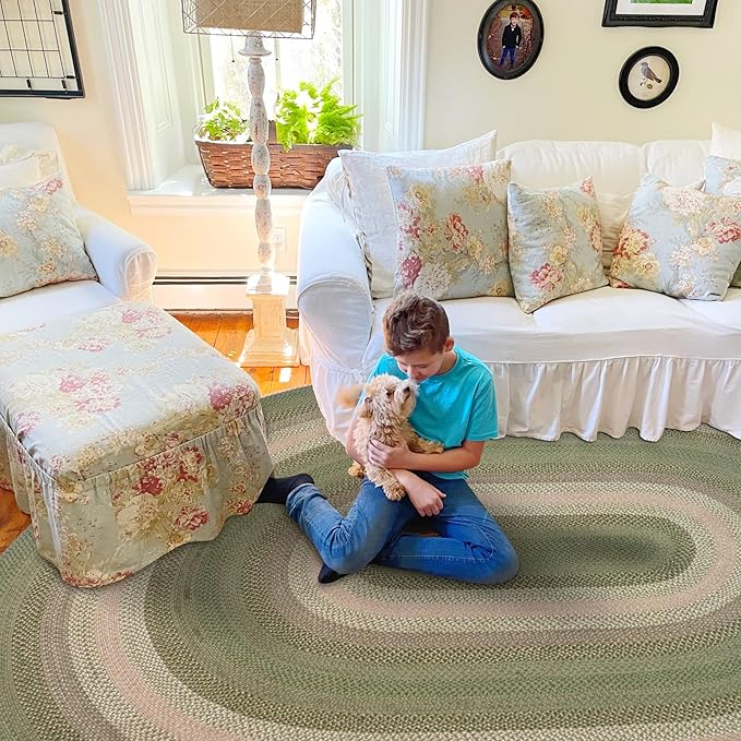 Homespice Grassland Oval Braided Rug 5x8' by Homespice