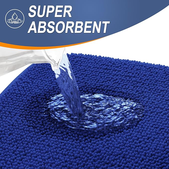 OLANLY Thick Memory Foam Bath Mat Rug 24x16, Extra Soft Absorbent Bathroom Rug - Image 3