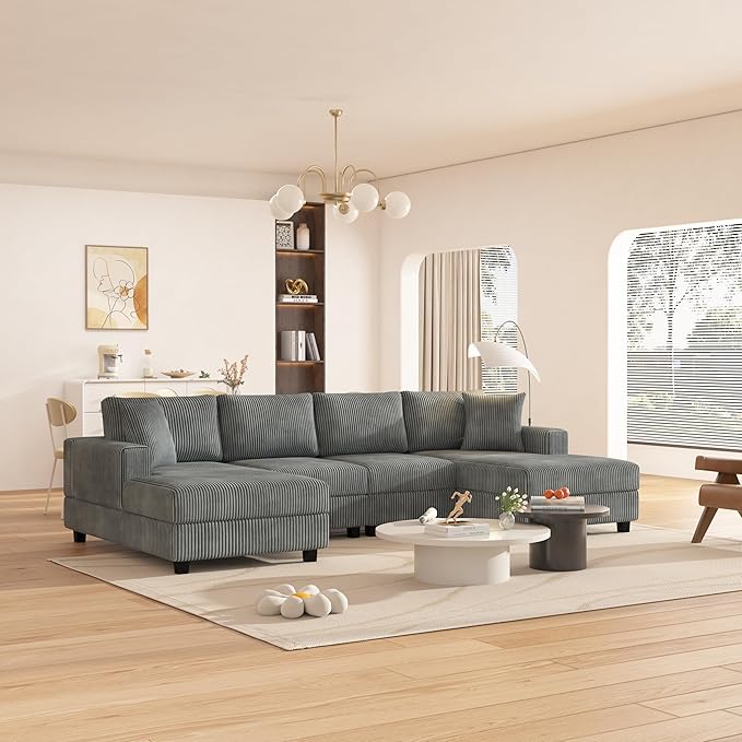 Eafurn Oversized Symmetrical U Shaped Modular Sectional Sofa - Image 4