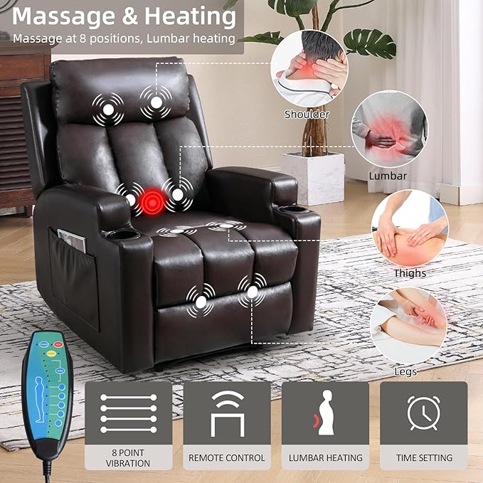 Phoenix Home Manual Recliner Chair Set of 2 - Image 4