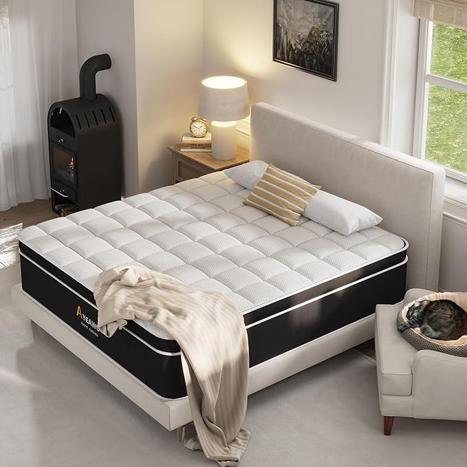 Firm King Size Mattress, 12 Inch Hybrid King Bed Mattress - Image 2