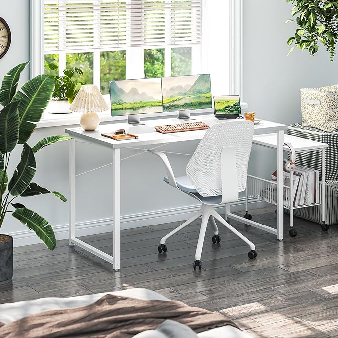 Coleshome 48 Inch Computer Desk, Modern Simple Style Desk - Image 5