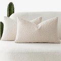 Foindtower Pack of 2 Textured Boucle Throw Pillow Covers Accent Solid Lumbar by Foindtower