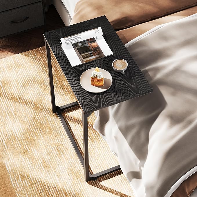 WLIVE Black C-Shaped End Table, Small Side Tables - Image 6