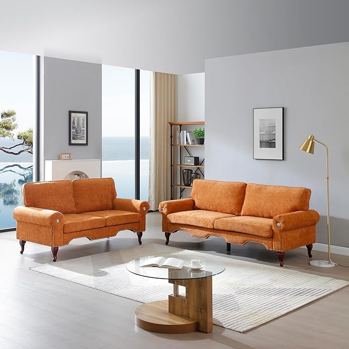 2 Piece Sectional Sofa Set, 2+3 Seat Convertible Couch by FAVSH