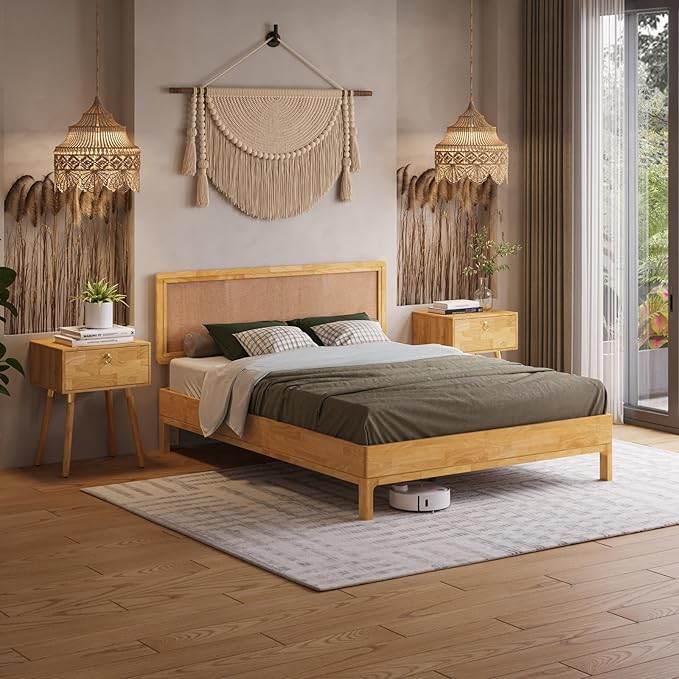 Nipe Platform Bed Frame with Headboard Size Queen - Image 6