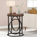 Tribesigns Round End Table for Living Room, 20-Inch Wide, Industrial Side Table by Tribesigns