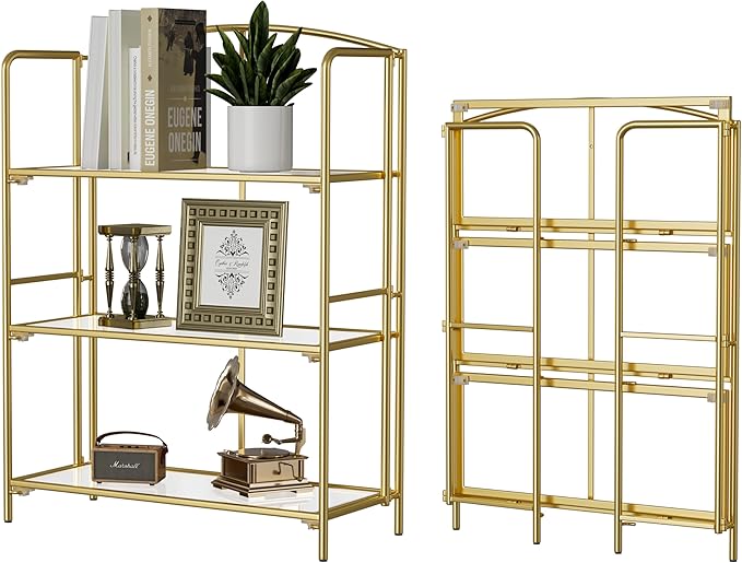Crofy No Assembly Folding Bookshelf by CrofyLLC