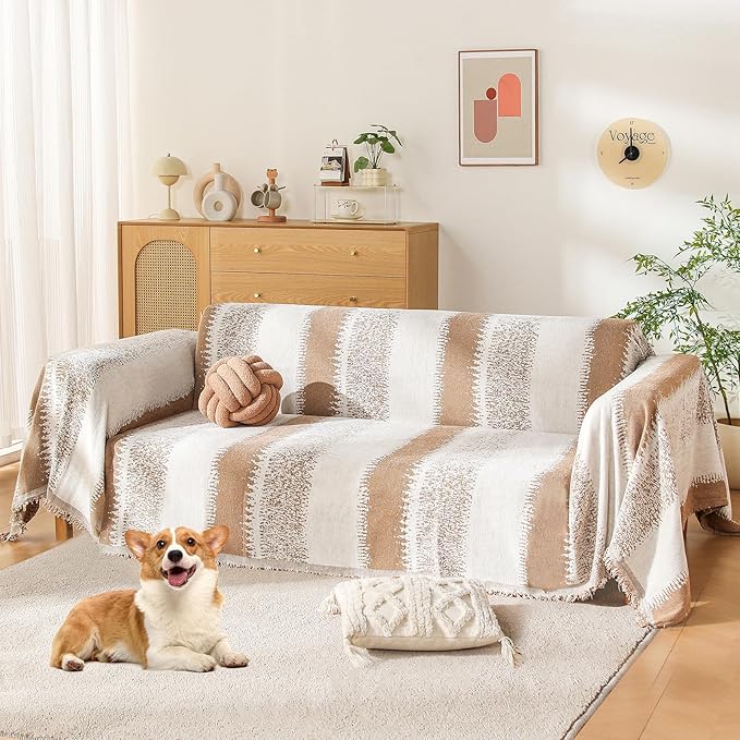 Boho Sofa Cover, Couch Covers for 3 Cushion Couch Sofa Pet Friendly, Sofa Cover by COHOLYTY
