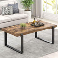 FOLUBAN Coffee Table, Modern Rustic Wood and Metal Center Table, Industrial by FOLUBAN