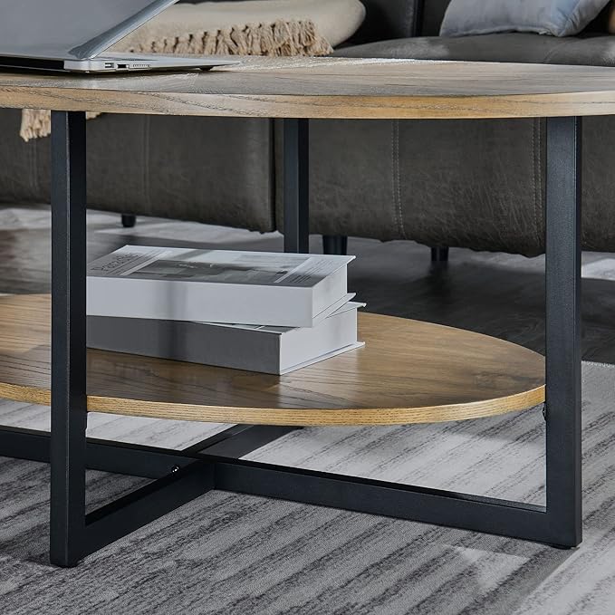 Solid Wood Oval Coffee Table - Image 10