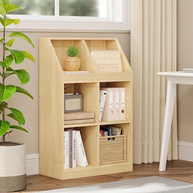 6-Cube Wooden Storage Bookcase by NELYE