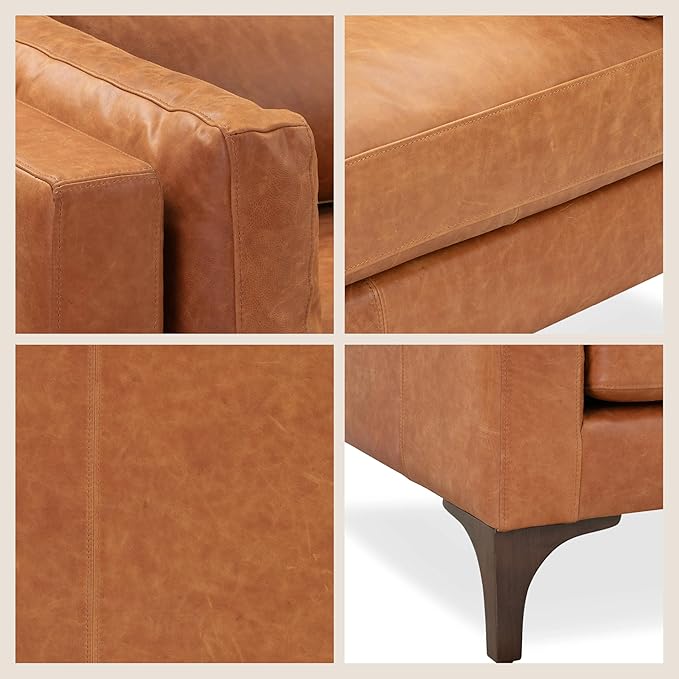 Poly & Bark Argan Leather Couch - Image 6