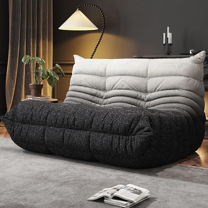 Bean Bag Chairs for Adults, Memory Foam Couch Loveseat Sofa Chair, Soft Teddy by WHGBJA