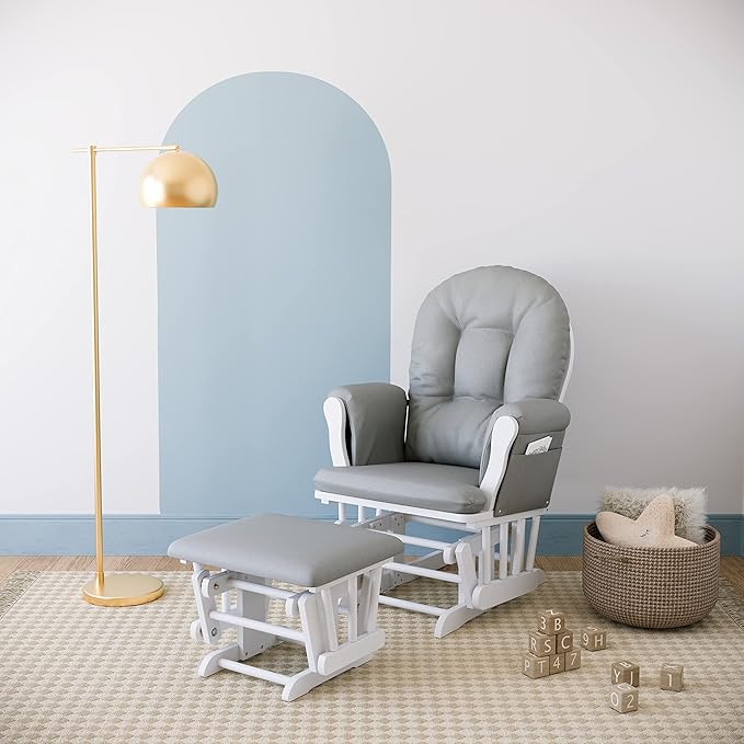 Storkcraft Premium Hoop Glider & Ottoman — GREENGUARD Gold Certified Nursery - Image 2