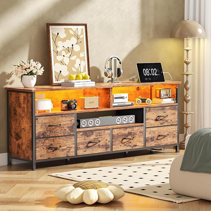 Furologee 55" LED TV Stand for Bedroom - Image 6