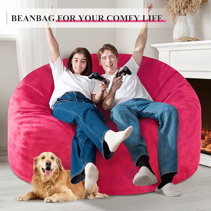 Homguava 5 FT Bean Bag Chair: 5' Bean Bags - Image 4