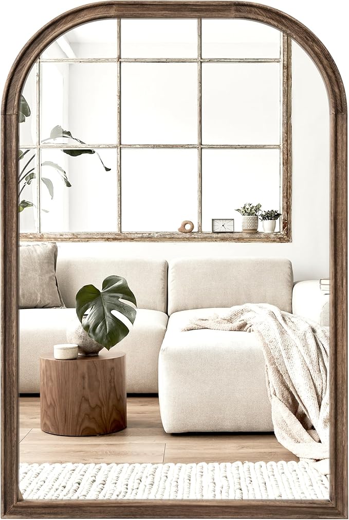 24"x36" Solid Wood Bathroom Mirror Tempered Glass by Acovy