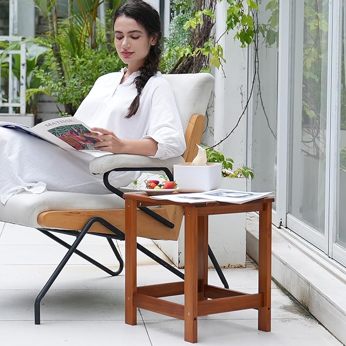 Utoplike Teak Outdoor Side Table - Image 2