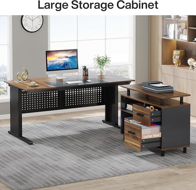 Tribesigns 63 Inch Executive Desk - Image 7