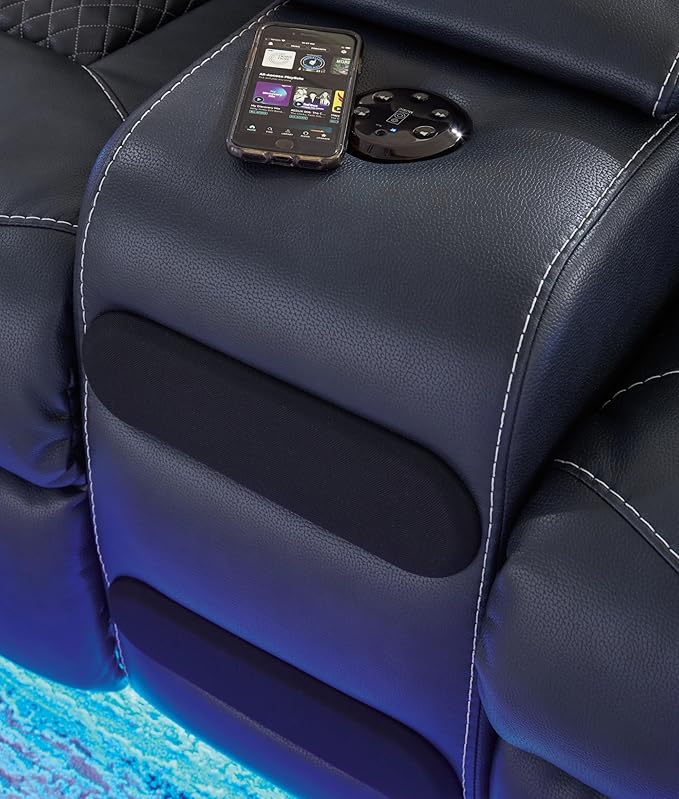 Signature Design by Ashley Fyne-Dyme Contemporary Power Reclining Loveseat - Image 12
