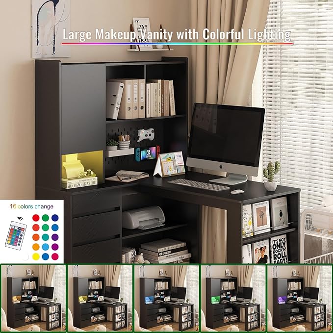 KEIKI L Shaped Home Office Desks - Image 4