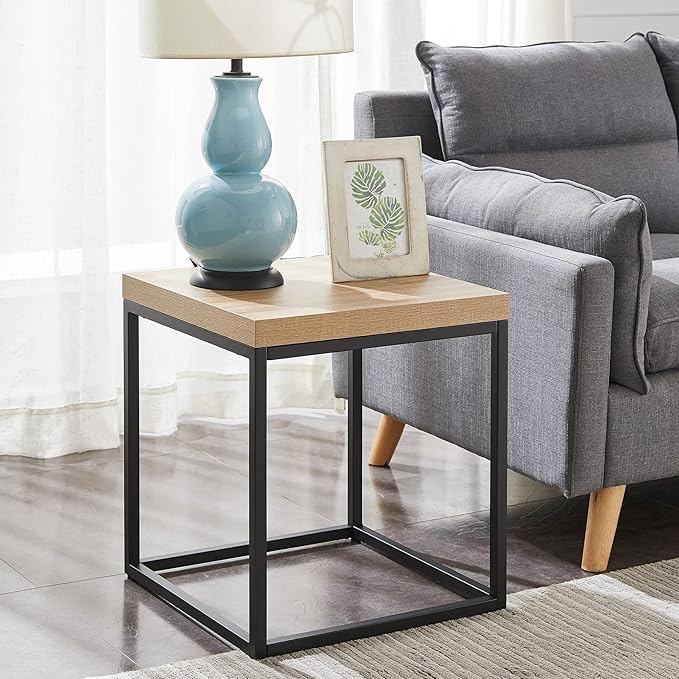CENSI 18-Inch Natural Oak Accent End Table/Side Table - Image 6