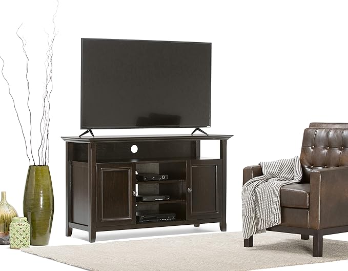 SIMPLIHOME Amherst 54-inch Wide Solid Wood TV Stand in Hickory Brown, - Image 10