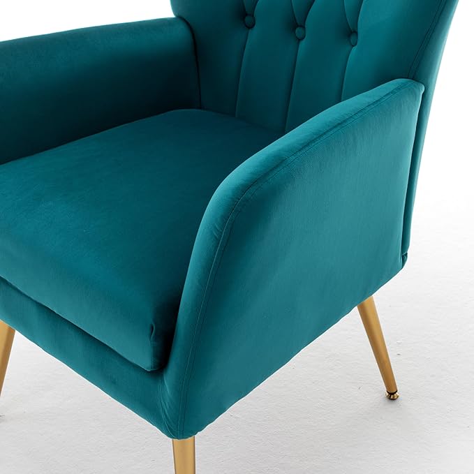 Container Furniture Direct Modern Chic Mid-Century Velvet Accent Armchair - Image 10