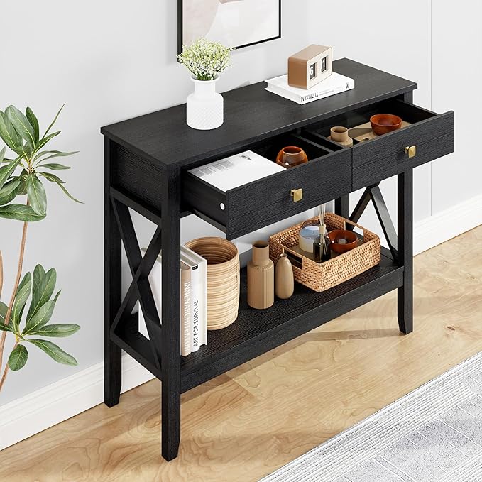 Console Table, Sofa Table 13.8" D x 39.37" W x 31.5" HEntryway Table - Image 2