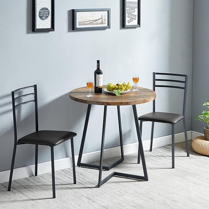 VECELO Round Dining Room Table - Image 4