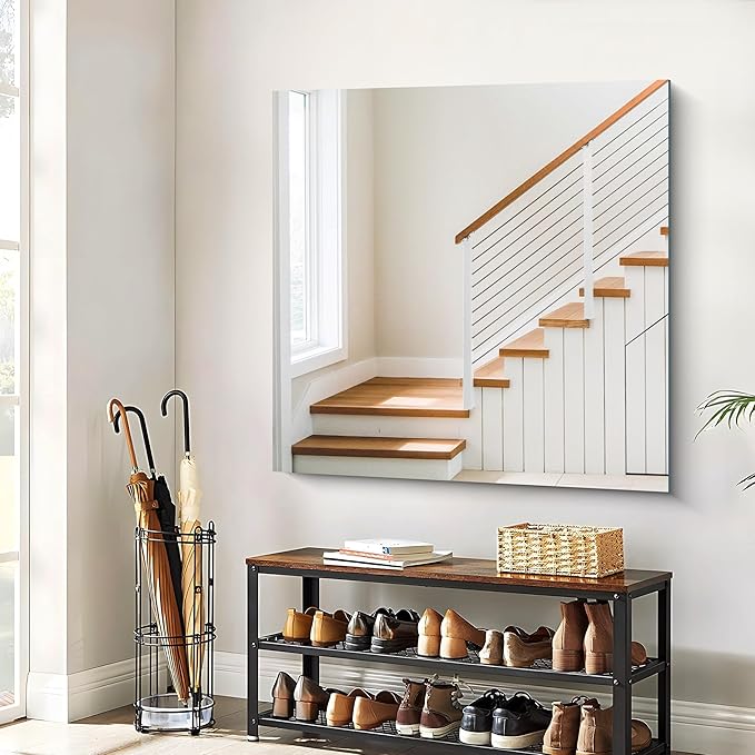 Frameless Mirror, 42x42 inch Square Bathroom Mirrors - Image 4