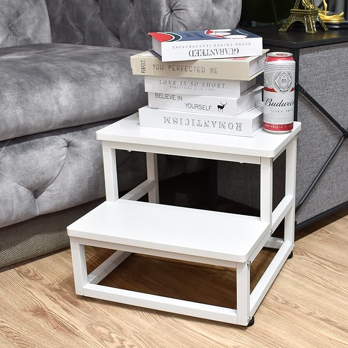 Nursery Step Stool, Wooden and Metal Foot Stool - Image 2