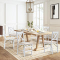 COLAMY Folding Dining Chairs Set of 6 – White Wooden Dining Room Chairs by COLAMYINC