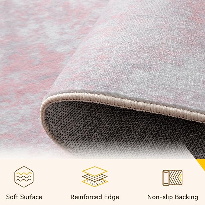 Washable Area Rugs 3'x5' Non-Slip Modern Abstract Soft - Image 3