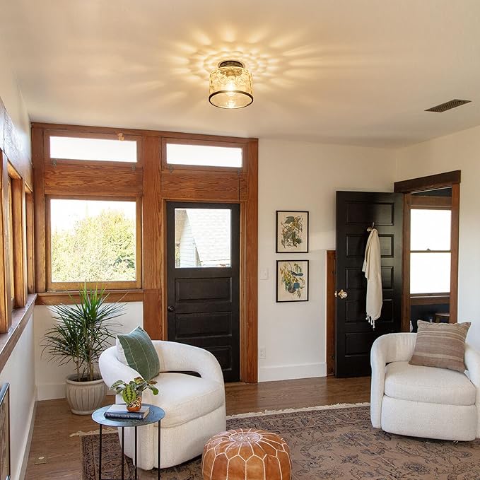 Glass Ceiling Light, Farmhouse Light Fixture - Image 6