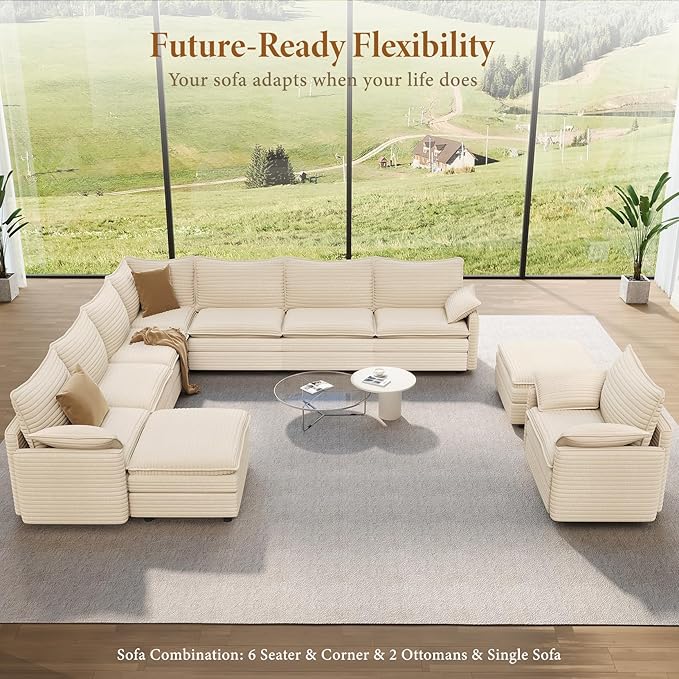 Vesgantti Large Modular Sectional Sofa, Big Comfy Cloud Couch - Image 8