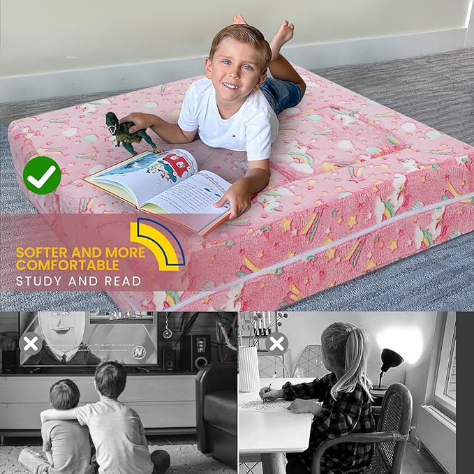 MeMoreCool Modular Kids Sofa, Toddler Play Couch Fold Out - Image 5