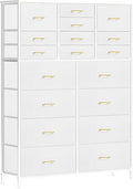 Large Dresser for Bedroom with 18 Drawers, Tall Fabric Storage Cabinet by VASICAR