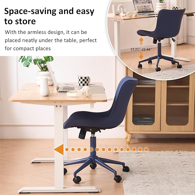 YOUNIKE Armless Home Office Desk Chair - Image 6